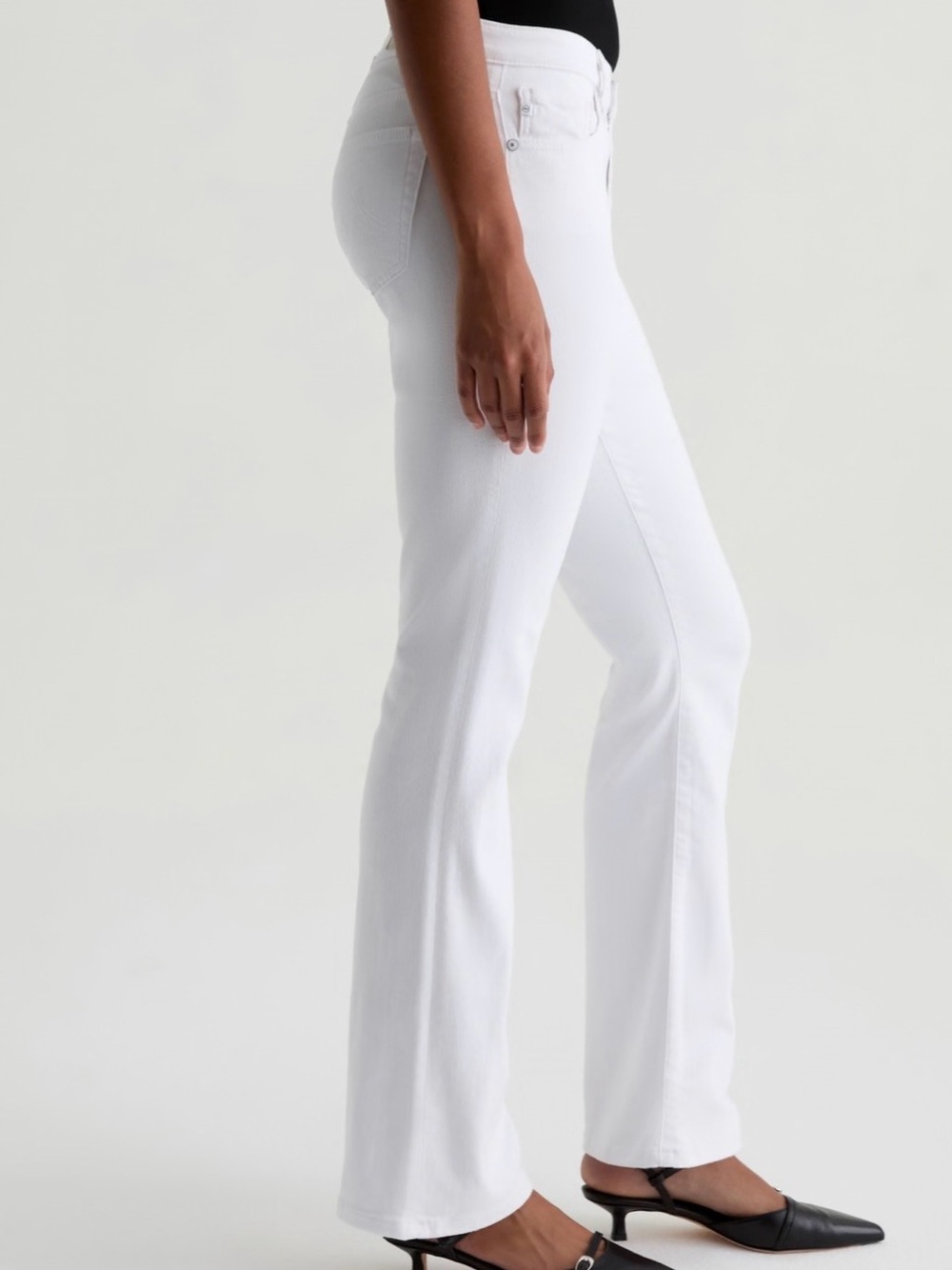 Ag Adriano Goldschmied White Bootcut Jeans